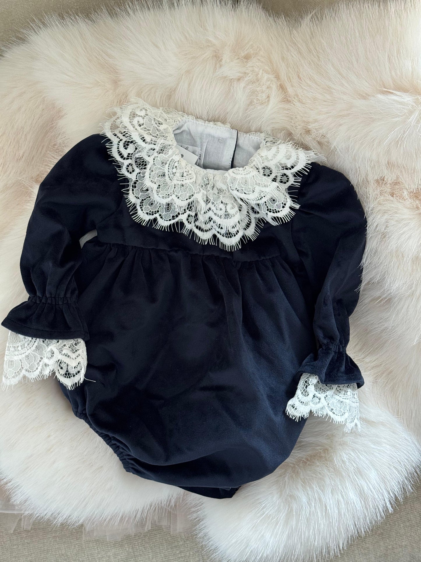 Romper festiv blu velvet me jake tantelle, crd