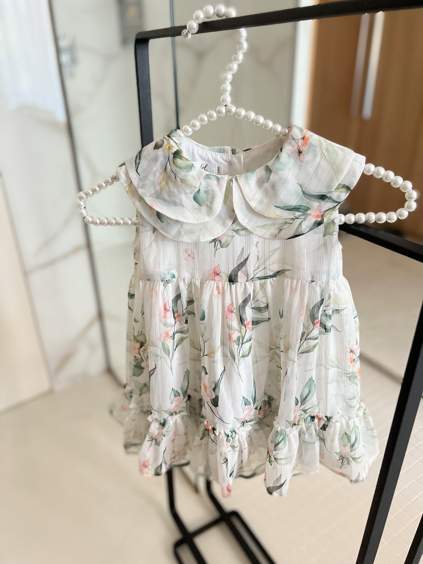 Fustan chiffon me lule, crd