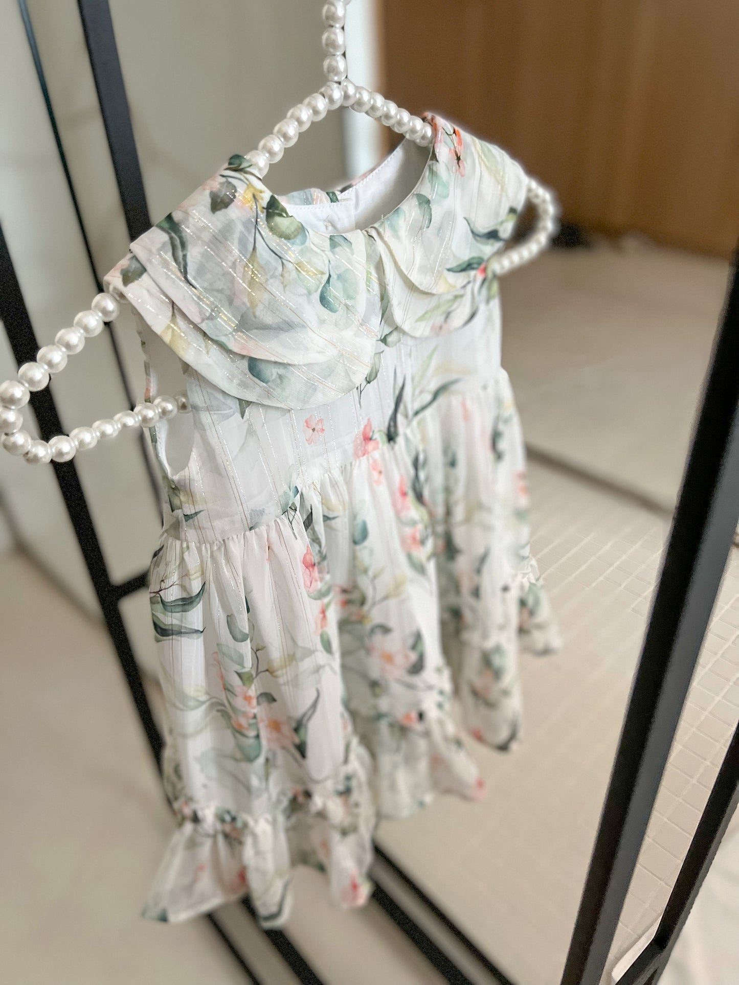 Fustan chiffon me lule, crd