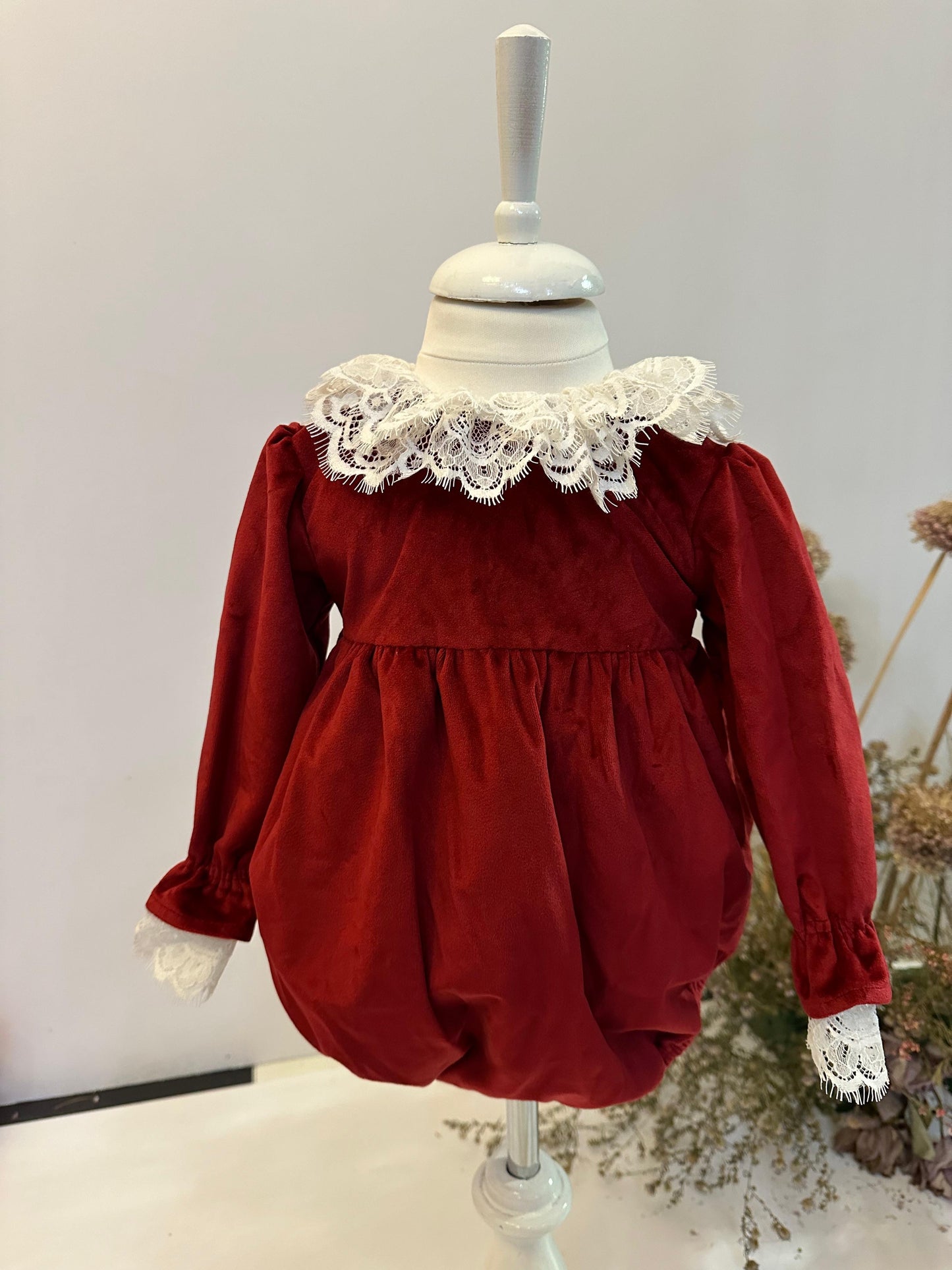 Romper festiv velvet bordo, crd