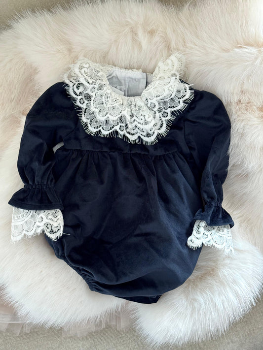 Romper festiv blu velvet me jake tantelle, crd