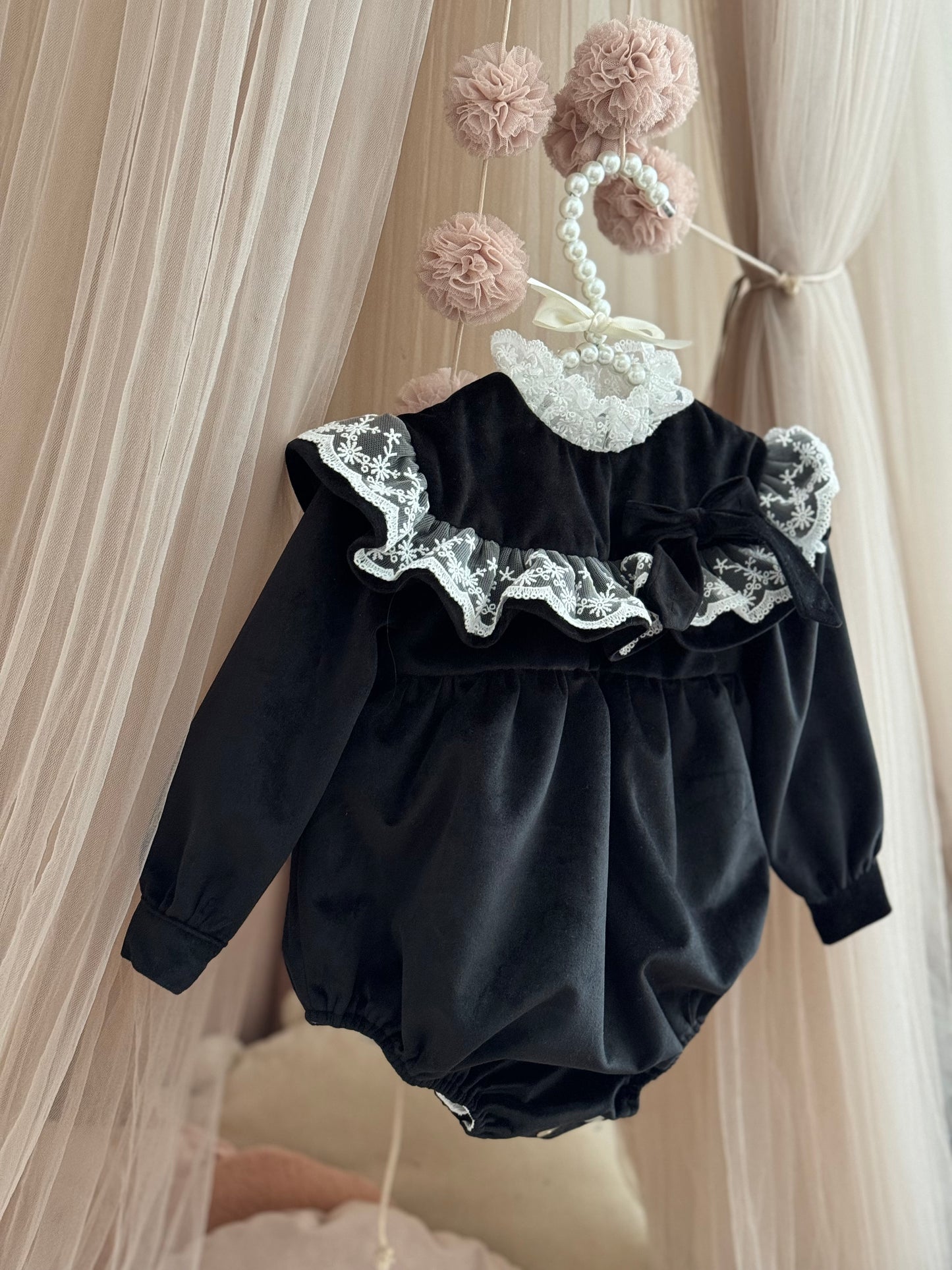 Romper festiv velvet-black, crd