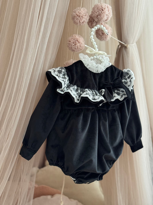 Romper festiv velvet-black, crd