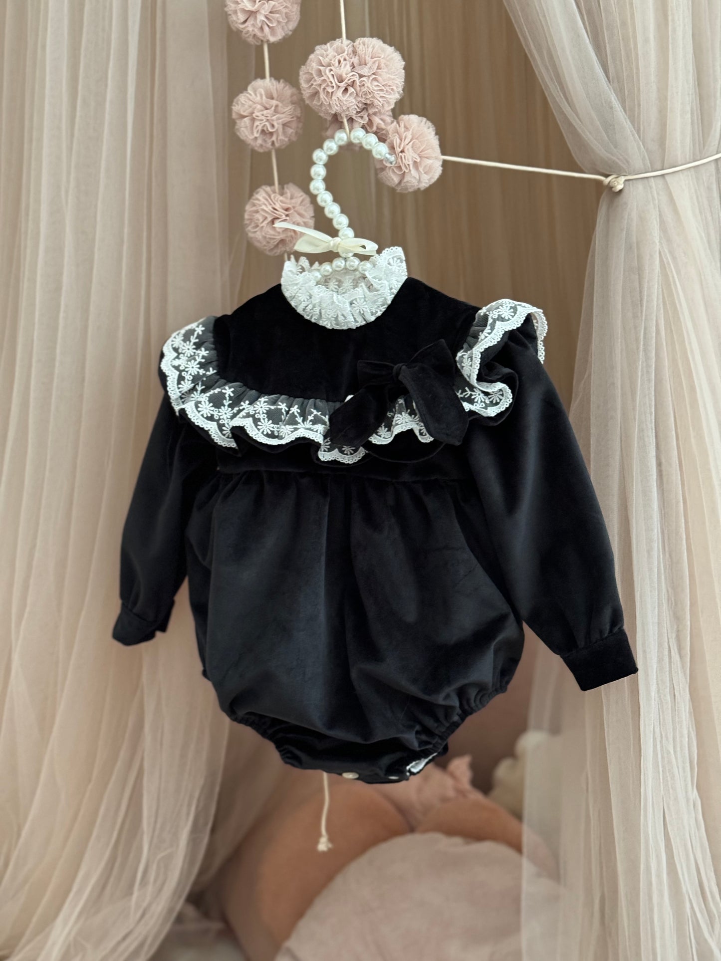 Romper festiv velvet-black, crd