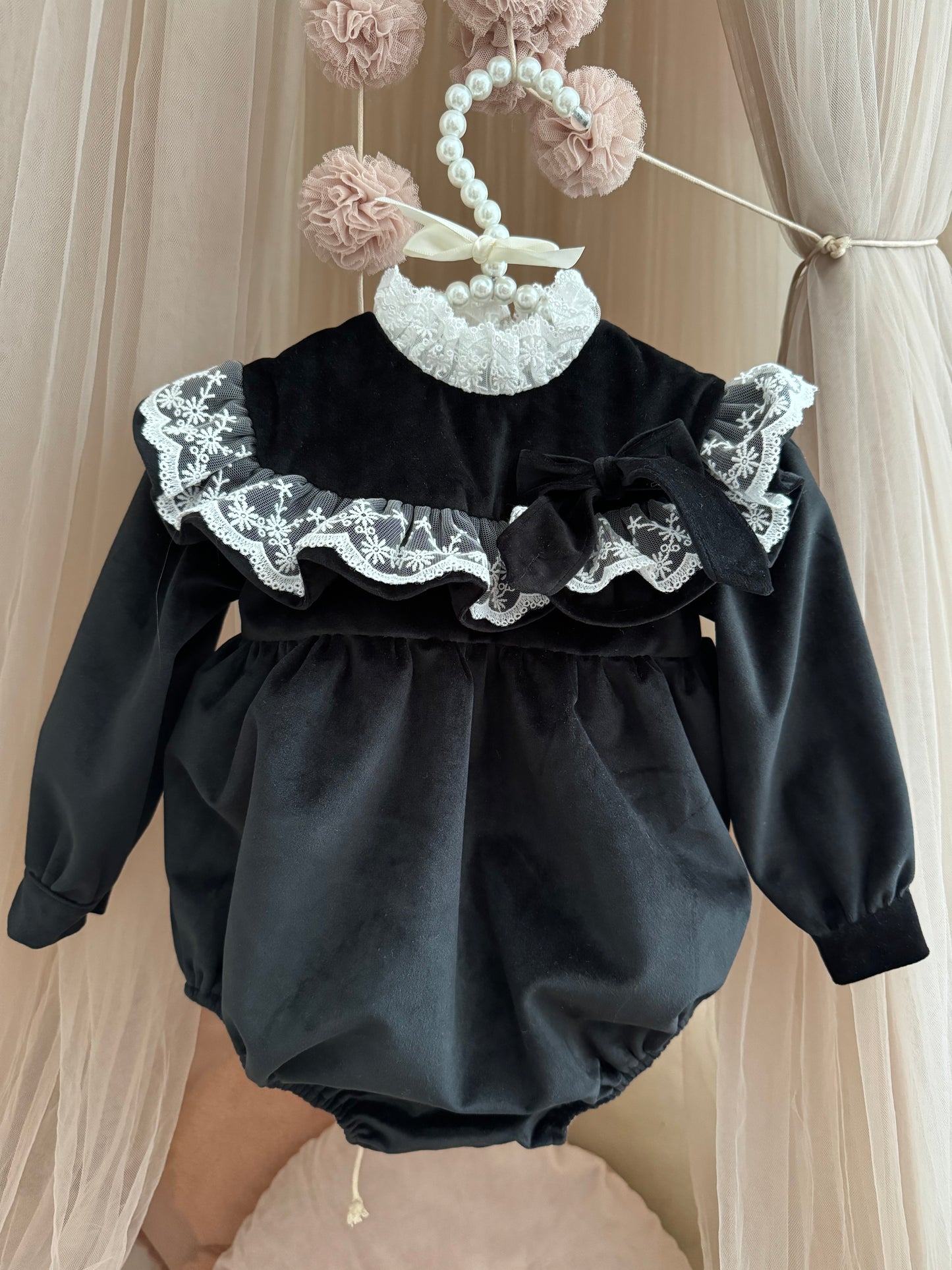 Romper festiv velvet-black, crd