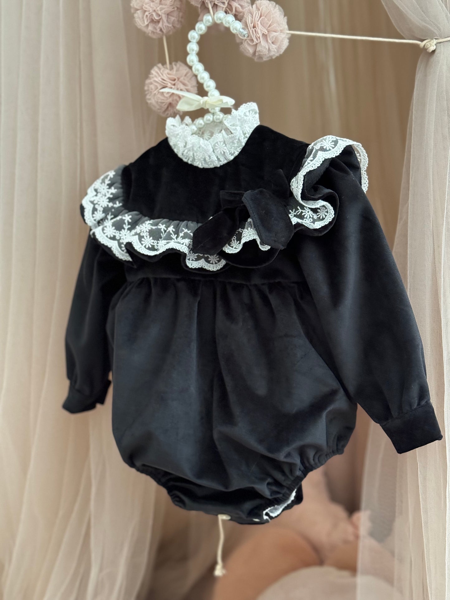 Romper festiv velvet-black, crd