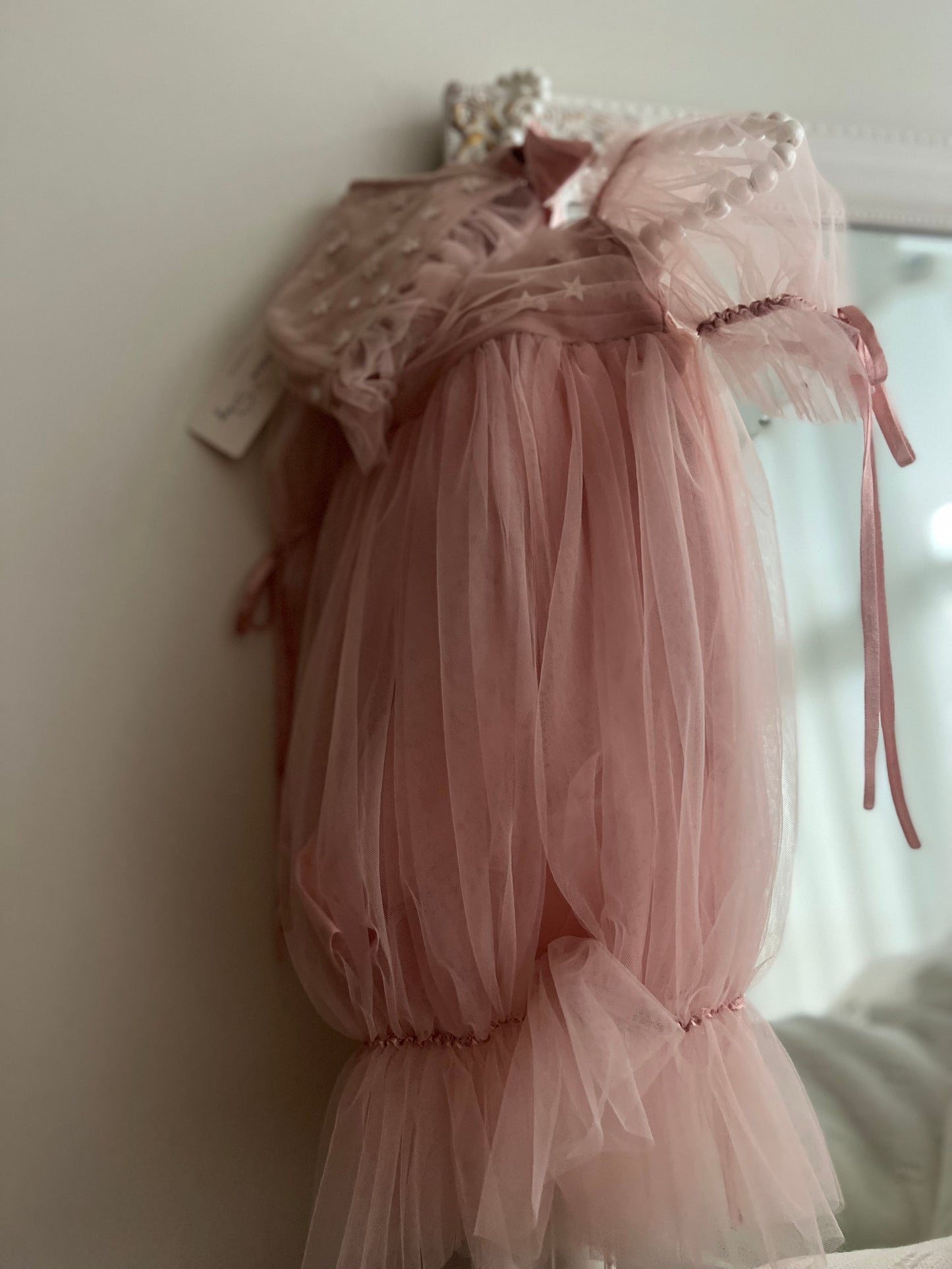 Marais Sky set newborn gown dhe kapuç